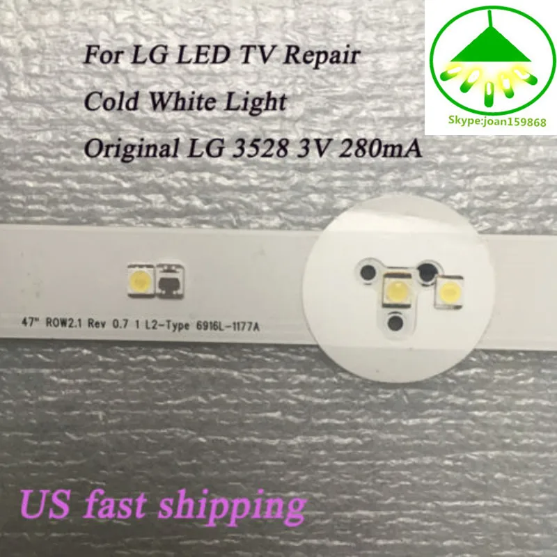 200 Adet 3528 SMD lamba yuvası 3V için Özel LED TV arkaplan ışığı Şerit Çubuk Tamir