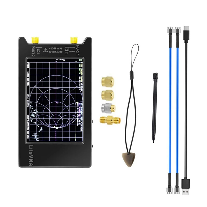 4 İnç Nanovna Vektör Ağ Analizörü Litevna Ağ Spektrum Analizörü 50 kHz-6.3 Ghz Anten Analizörü