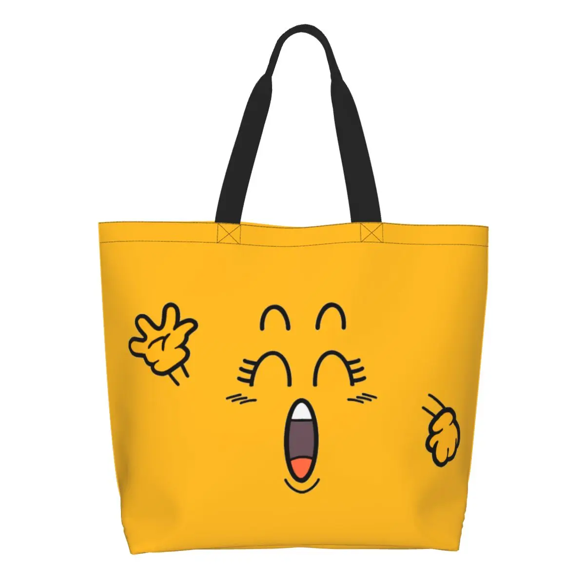 Arale erkek Poo Gülümseyen Bakkal bez alışveriş çantası Sevimli Dr Çökme Japon Manga Tuval Alışveriş omuzdan askili çanta Büyük Kapasiteli Çanta