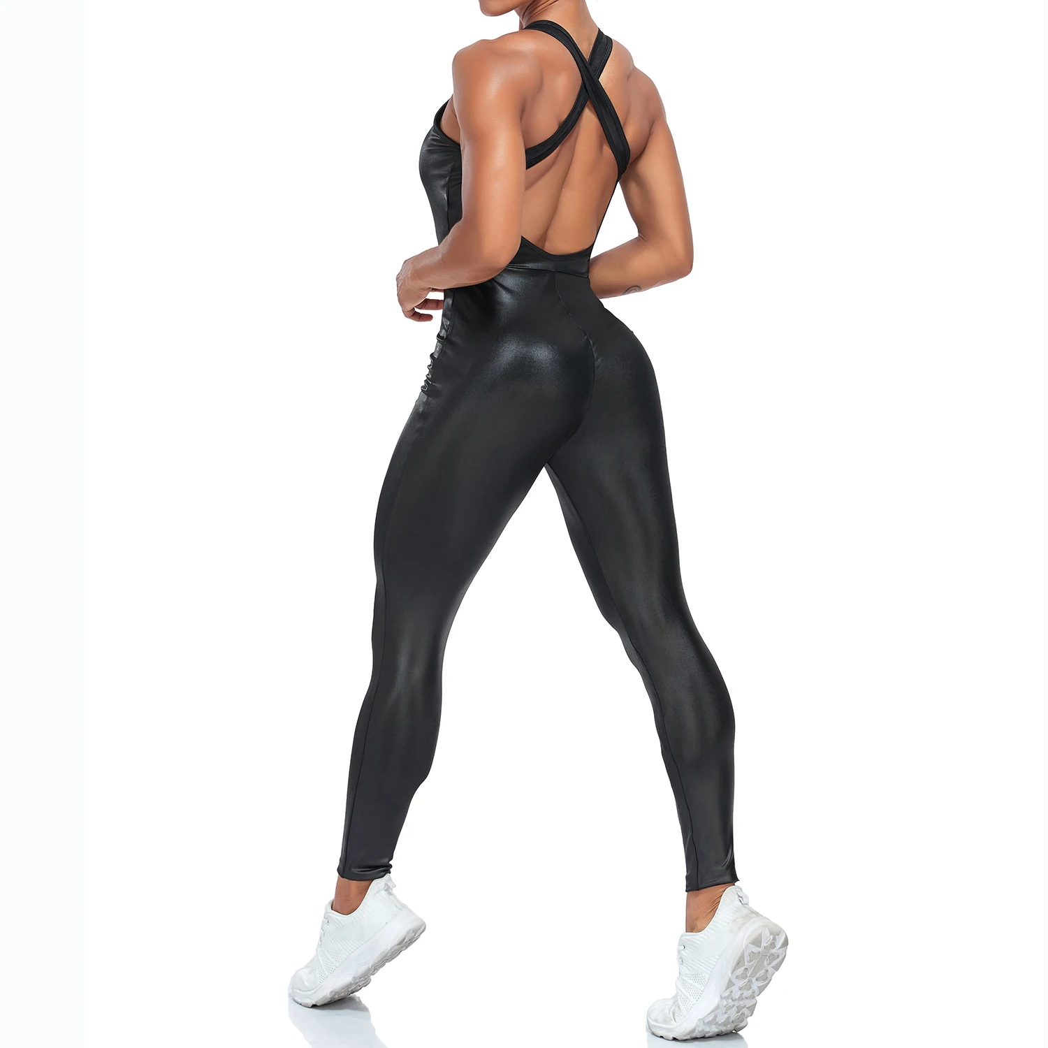 Kadınlar Yoga Backless Tulum Egzersiz Catsuit Bodysuit Kolsuz Spor Bodycon Romper Spor 2022 Yeni Spor yoga kıyafeti