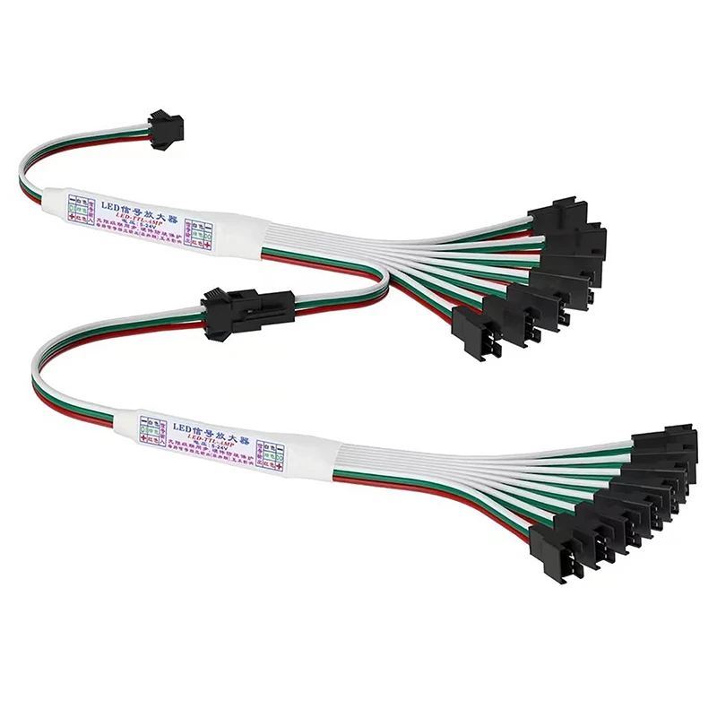 Led Şerit Mini sinyal amplifikatörü Tekrarlayıcı WS2812B WS2811 SK6812 3Pin RGBIC Adreslenebilir LED Şerit Modülü 1 İLA 4/8 5-24V