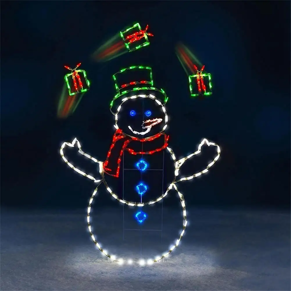 Noel süs iyi şanslar Charm süs kartopu savaşı noel ışık dize süs eğlenceli penguen kardan adam kapalı için Led
