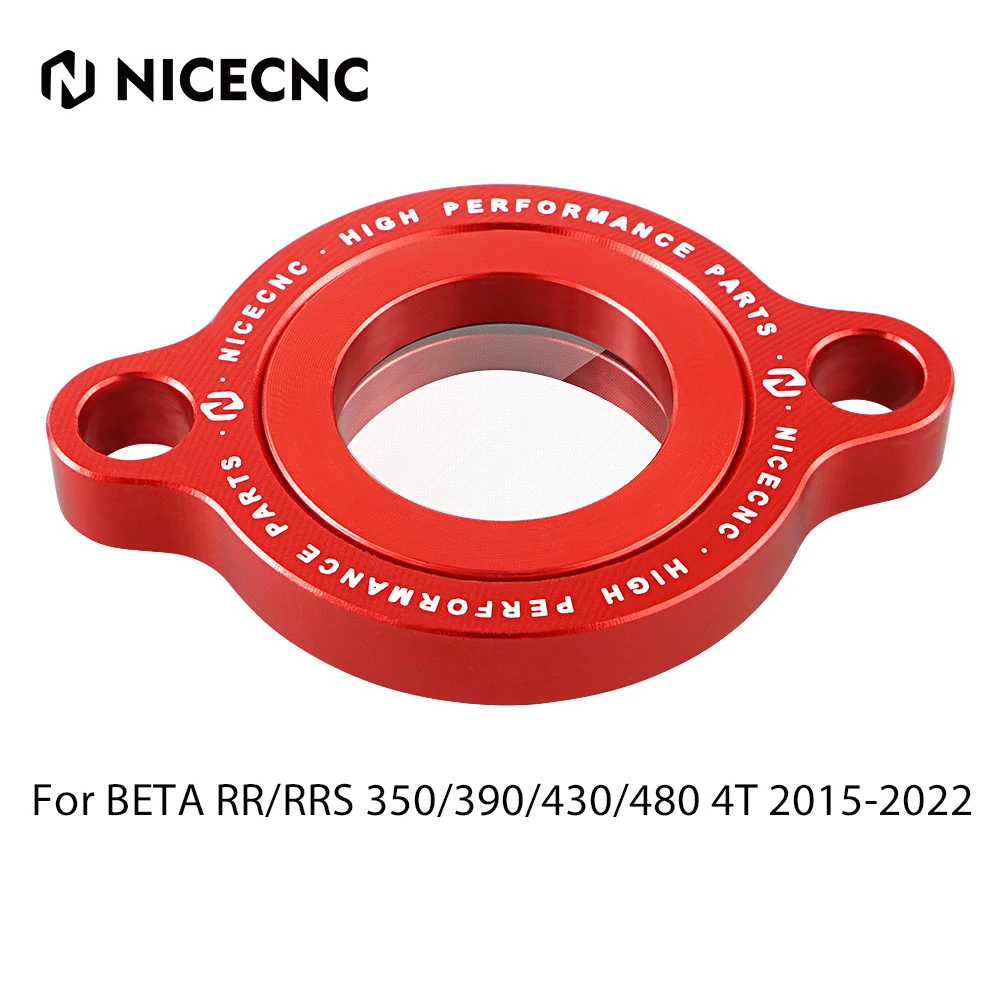NıceCNC BETA RR RRS 350 390 430 480 4T 2015-2022 ENDURO RR-S 2021 Şeffaf yağ filtresi Kapağı Motokros Aksesuarları