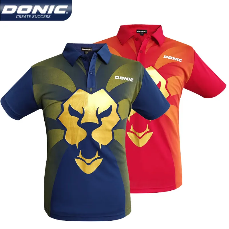 Orijinal DONIC Masa Tenisi Forması Rahat Egzersiz Spor Kısa Kollu Gömlek Hızlı Kuru Ping Pong T-shirt