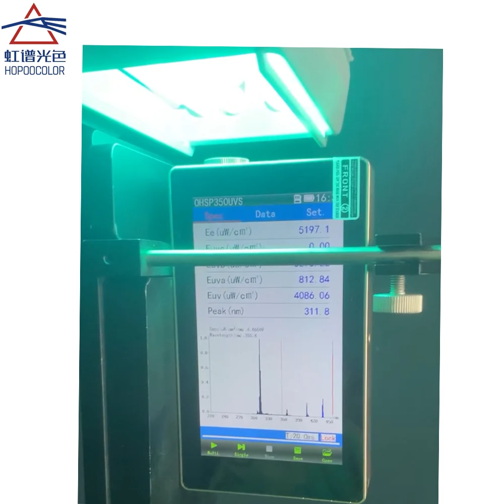 Yüksek Doğruluk UV Spektrometresi 200-450nm UV Sensörü Test Cihazı OHSP350UVS İçin 311nm Işınlama testi