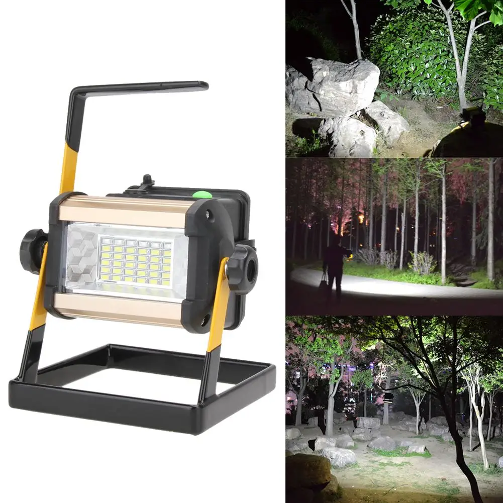 ZK30 Şarj Edilebilir 50W 36LED Taşınabilir LED Sel Spot Çalışma Işığı Kamp Lambası 18650 Pil Şarj Edilebilir Projektör Projektör